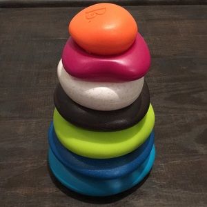 B-Toys Textured Ring Stacker for babies.  100% non-toxic toy